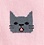 Pink Carded Cotton Not Kitten Around Small-Medium Sock