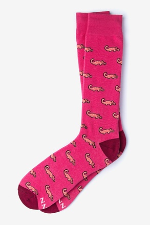 Alligator Pink Sock