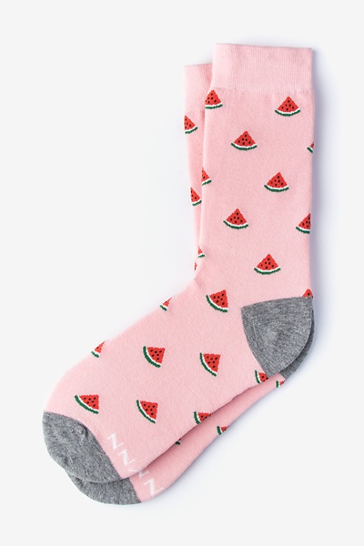 Pink Carded Cotton One in a Melon Small-Medium Sock