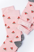 Watermelon Pink Women's Sock Photo (1)