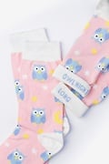 Owl Pink Women's Sock Photo (1)