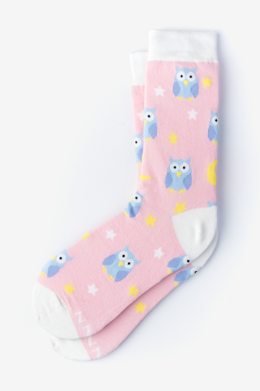 Owl Pink Women's Sock Photo (0)