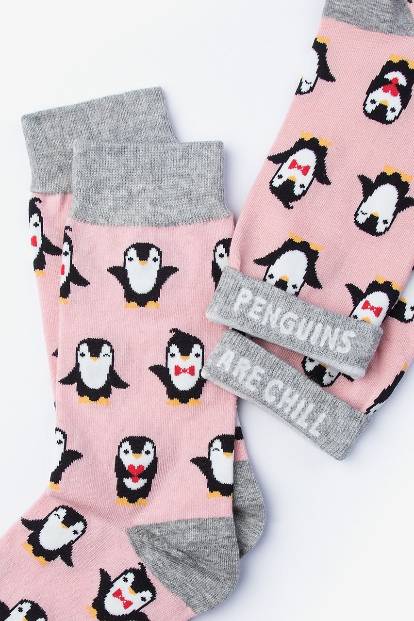 Penguin Pink Women's Sock Photo (1)