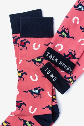 Yellow Carded Cotton Victory Rose Medium-Large Sock