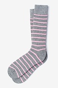 Virtuoso Stripe Pink Medium-Large Sock Photo (0)