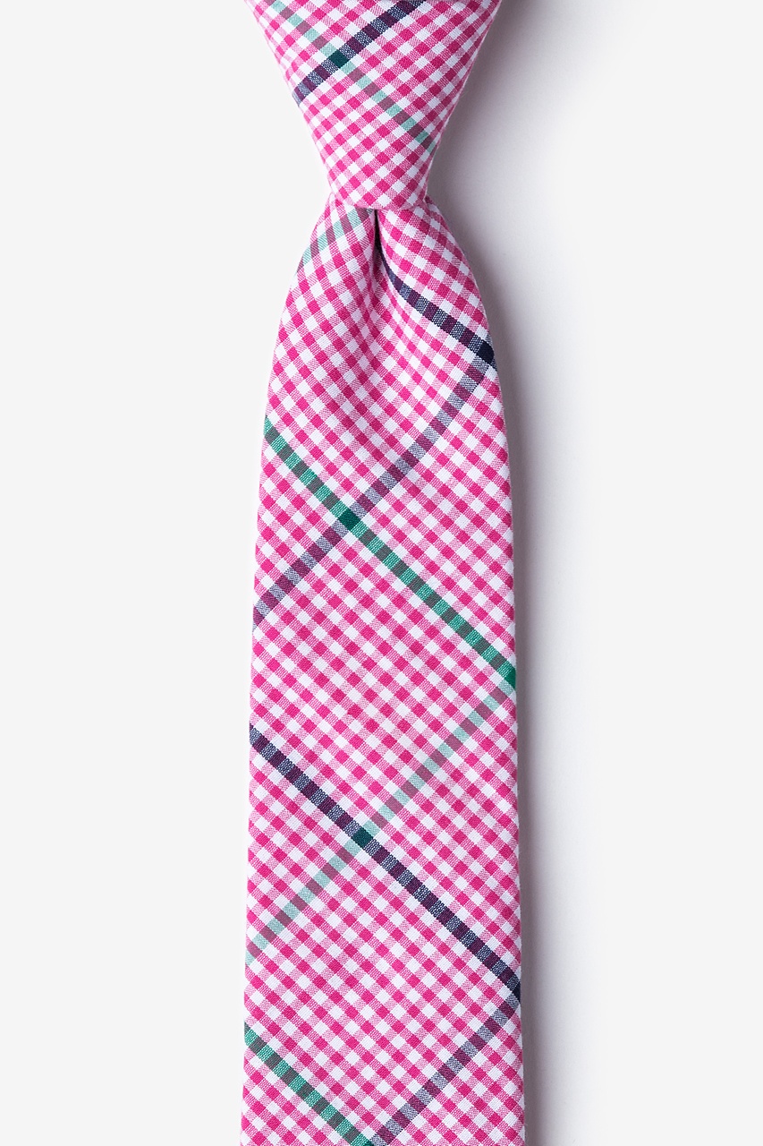 Pink Cotton Douglas Skinny Tie | Ties.com