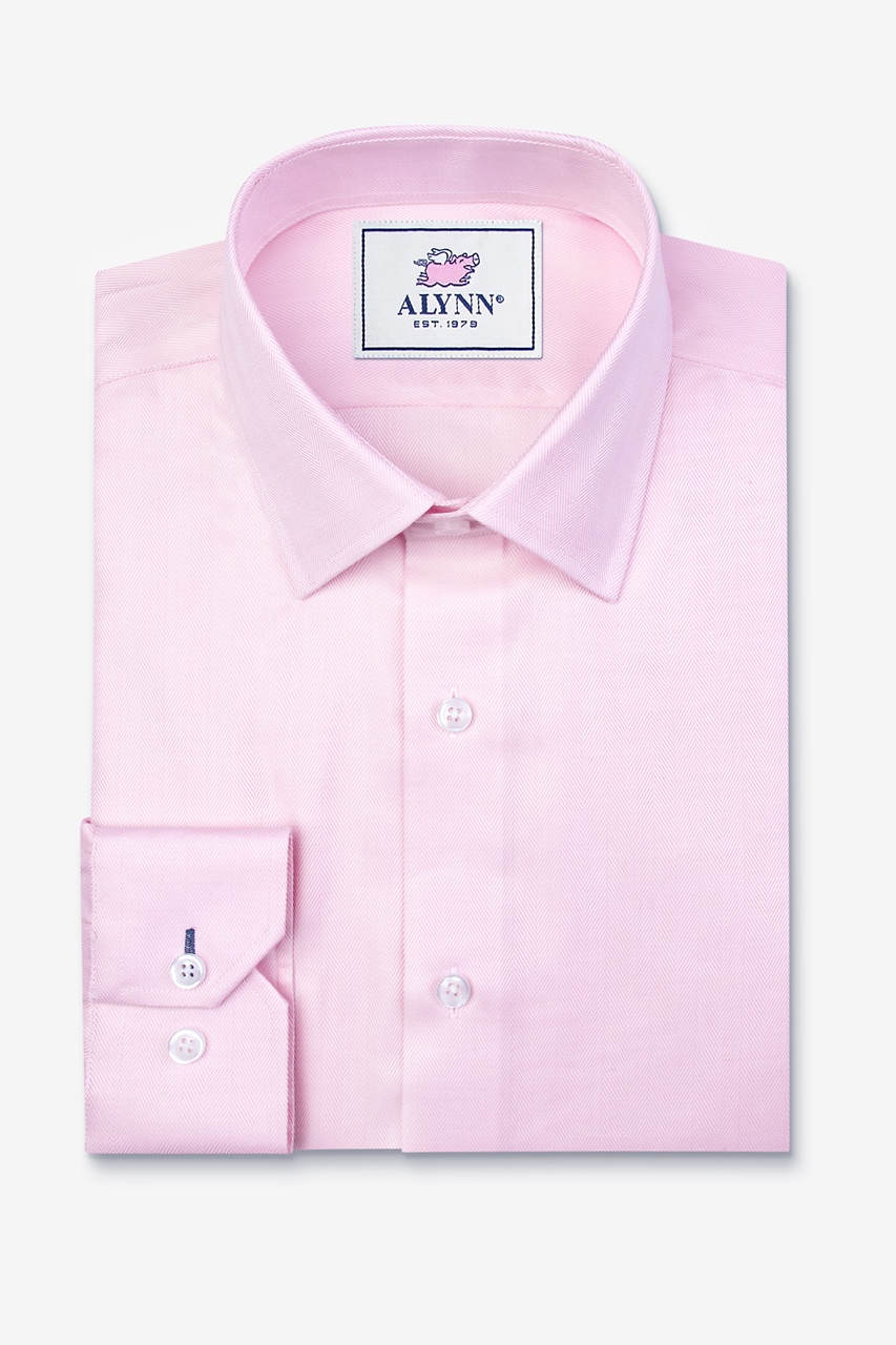 Cotton Herringbone Pink Alynn Oliver |