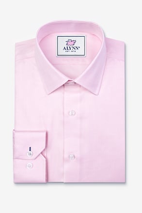 _Oliver Herringbone Pink Dress Shirt_