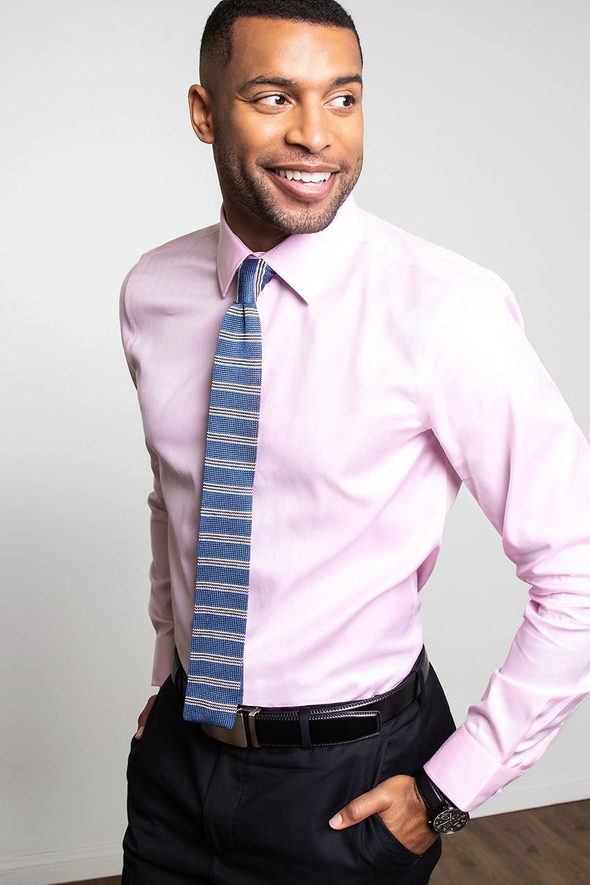 mens pink dress shirt