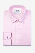 Oliver Herringbone Pink Dress Shirt Photo (0)