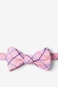 Pink Reece Check Self-Tie Bow Tie Photo (0)