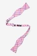 Pink Reece Check Self-Tie Bow Tie Photo (1)