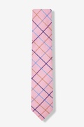 Pink Reece Check Skinny Tie Photo (1)
