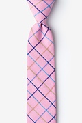 Pink Reece Check Skinny Tie Photo (0)