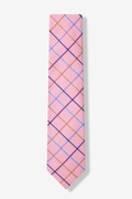 Pink Reece Check Skinny Tie Photo (1)