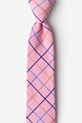 Pink Reece Check Skinny Tie Photo (0)
