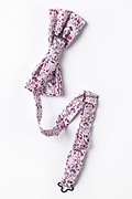 Prescott Floral Pink Pre-Tied Bow Tie Photo (1)