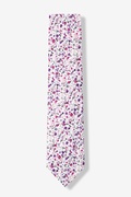 Prescott Floral Pink Skinny Tie Photo (0)