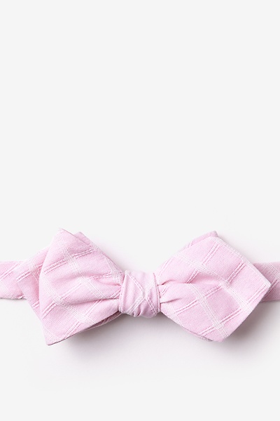 Pink Cotton Yakima Diamond Tip Bow Tie