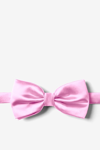 Pink Frosting Microfiber Pre-Tied Bow Tie | Ties.com