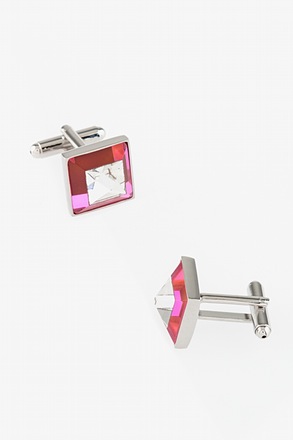 Pink Pyramid Cufflinks