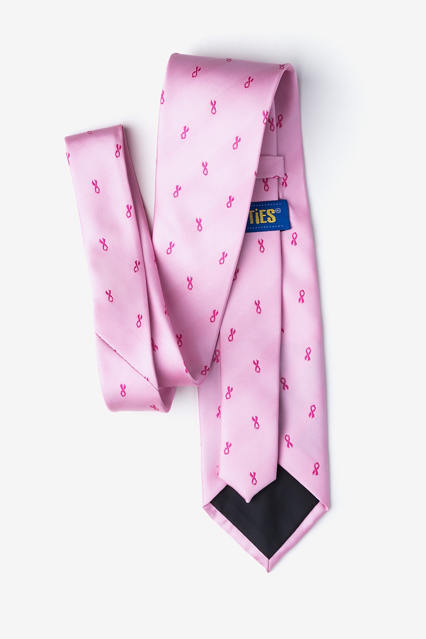 Breast Cancer Ribbon Pink Extra Long Tie Photo (1)