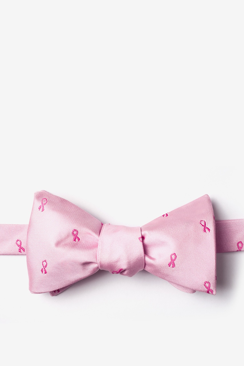 Breast Cancer Ribbon Pink Self-Tie Bow Tie Photo (0)