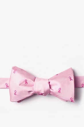 _Breast Cancer Ribbon Pink Self-Tie Bow Tie_