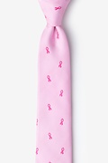 Breast Cancer Ribbon Pink Skinny Tie Photo (0)