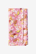 Pink Microfiber Fast Food Floral