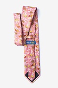 Fast Food Floral Pink Extra Long Tie Photo (1)