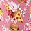 Pink Microfiber Fast Food Floral Tie