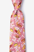 Fast Food Floral Pink Tie Photo (0)