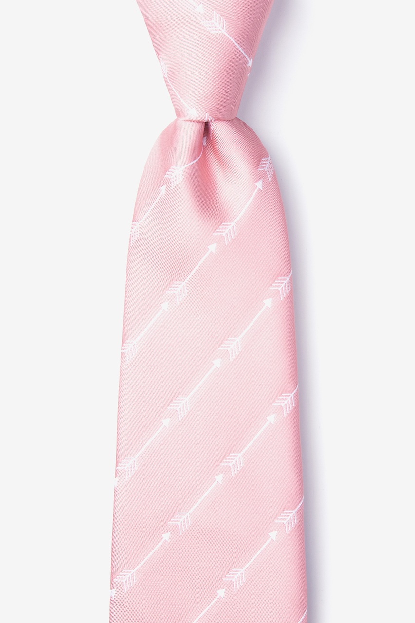 Flying Arrows Pink Extra Long Tie Photo (0)