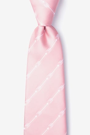 _Flying Arrows Pink Extra Long Tie_