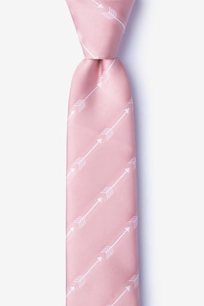 Flying Arrows Pink Skinny Tie