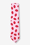 Hot Lips Pink Skinny Tie Photo (0)