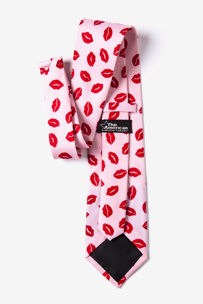 Pink Microfiber Hot Lips Tie