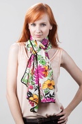 Pink Floral Bouquet Scarf Photo (3)