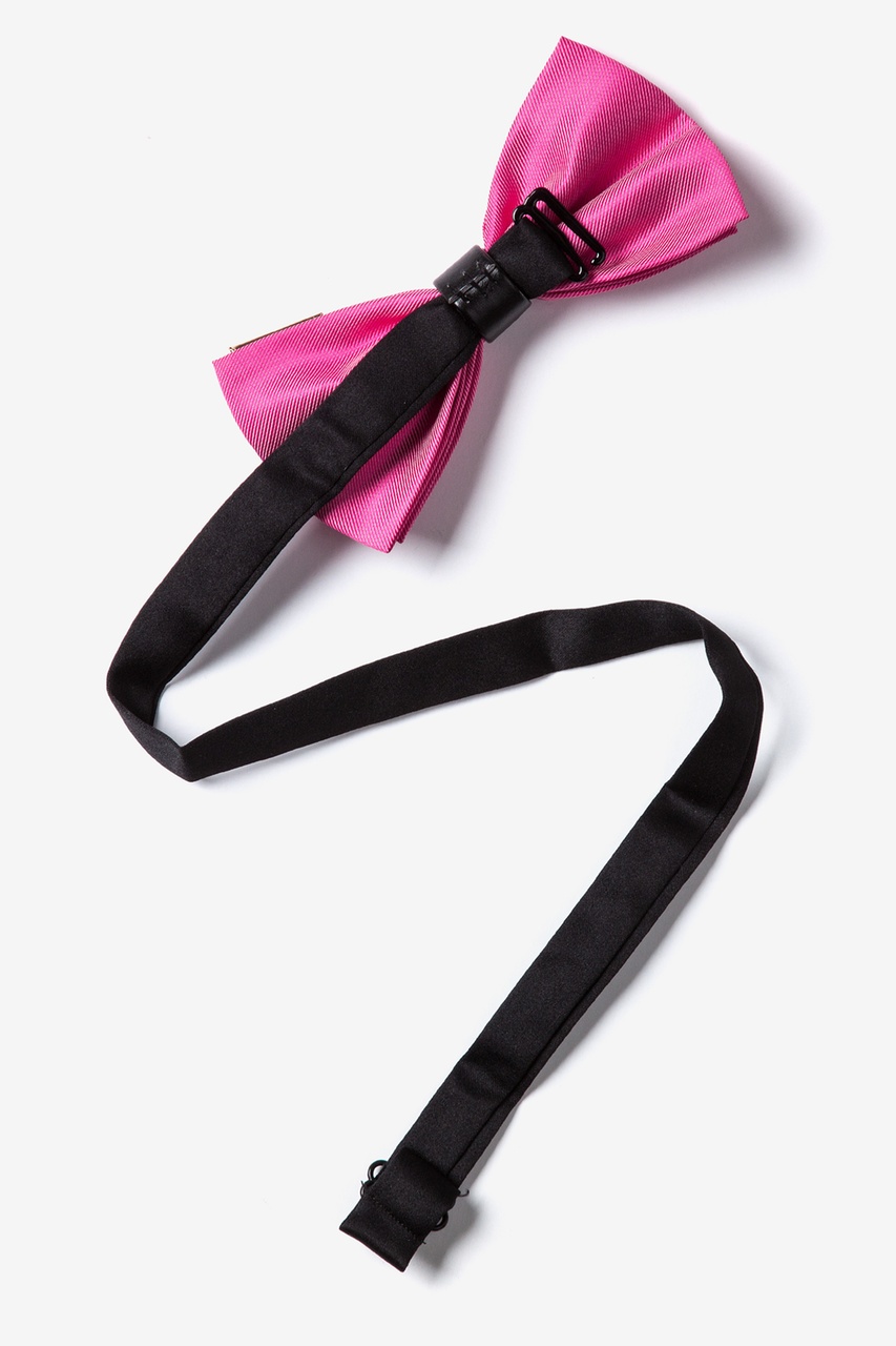 Metal-Tipped Pink Pre-Tied Bow Tie Photo (1)