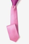 Panel Stripe Pink Skinny Tie Photo (0)