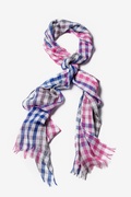 Pink Party Check Scarf Photo (2)