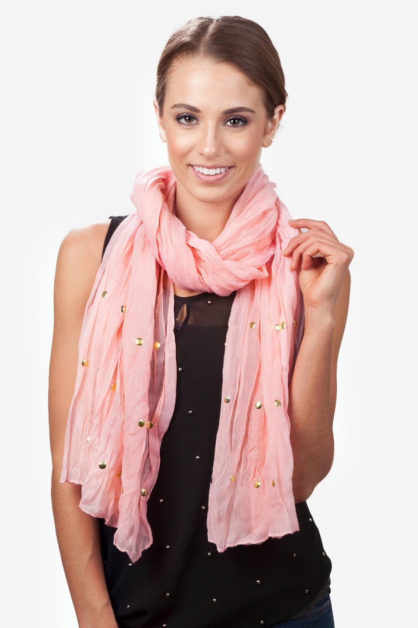 Pink Tell Me About It Stud Scarf Photo (1)