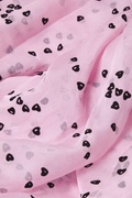 Pink Velvet Hearts Scarf Photo (2)