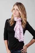 Pink Velvet Hearts Scarf Photo (3)