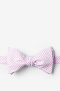 Pink Kensington Seersucker Self-Tie Bow Tie Photo (0)