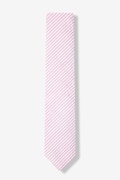 Pink Kensington Seersucker Skinny Tie Photo (0)