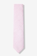 Pink Kensington Seersucker Skinny Tie Photo (0)