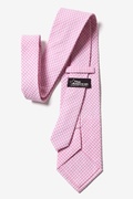 Seersucker Check Pink Extra Long Tie Photo (2)