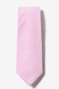 Seersucker Check Pink Tie Photo (0)